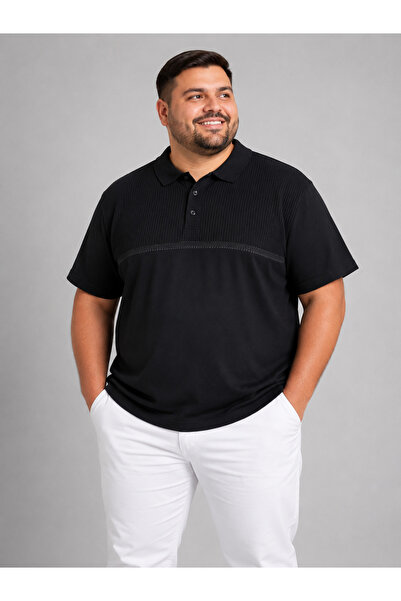 ANNEX Large Size Cotton Comfortable Fit Daily Use Polo Collar Men's T-Shirt