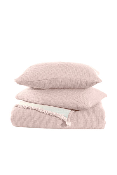 destinyhometex Pink 6 Layer Muslin 2 Pieces 50X70Cm Pillowcases