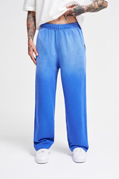 Machinist Men's Grandient Washed Baggy Sweatpants Saks Blue