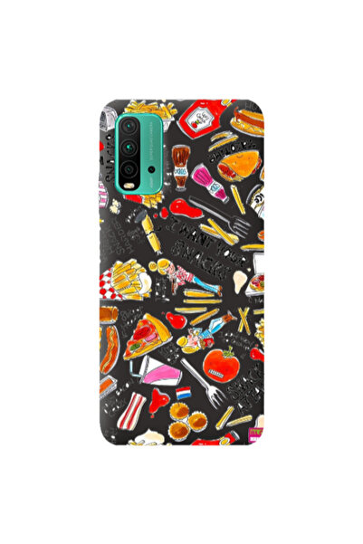 Other Xiaomi Poco M3 Snack attack Black Colored Silicone TPU Θήκη
