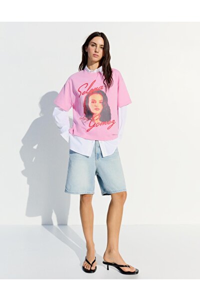cto your style Γυναικείο μπλουζάκι με στάμπα Selena Gomez σε μεγάλο μέγεθος –...