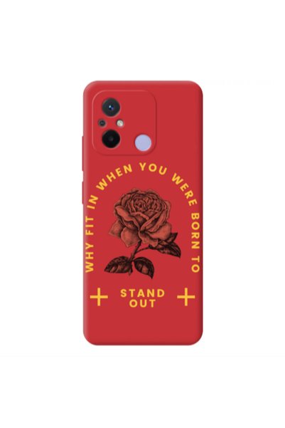 Other Xiaomi Redmi 12C Stand out Red Colored Silicone TPU Θήκη