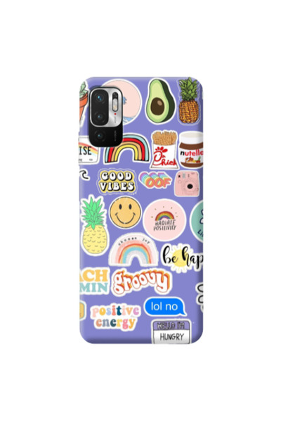 Other Xiaomi Redmi Note 10 Pro 5G Good vibes Purple Colored Silicone TPU Θήκη