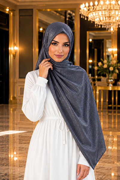 İmajButik Açık Füme Kristal Levidor Abiye Şal