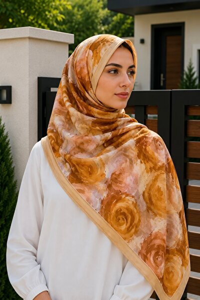 İmajButik Beige Cotton Soft Shawl