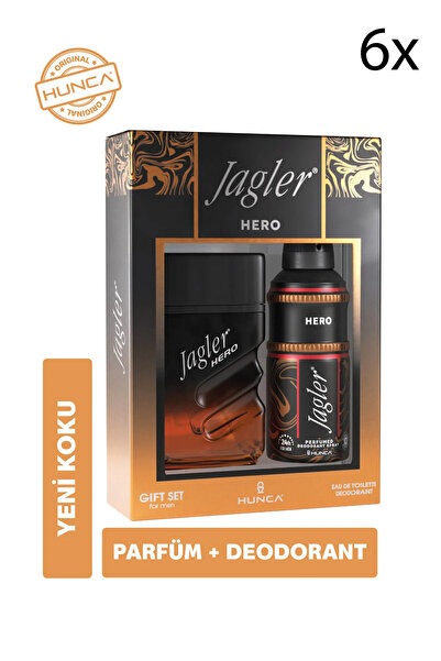 Jagler Hero Erkek Parfüm Seti ( Edt 90 ml & Deodorant 150 ml ) 6 Adet