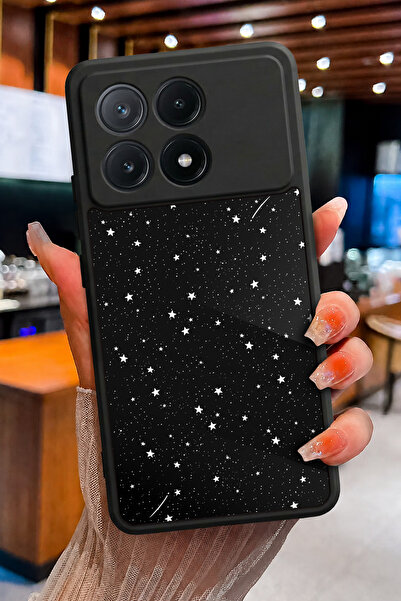POCO XIAOMİ X6 Pro Uyumlu Kayan Yıldız Gecesi Desenli Parlak Baskılı Kamera K...