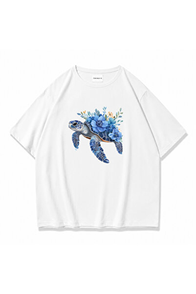 Trendiz Women's Sea Turtle Tshirt White