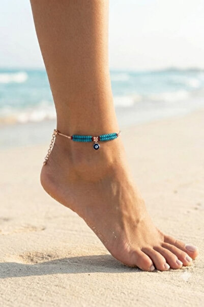 msm fashion Women's Anklet with Beads and Evil Eye Bead Detail, Dorika Bulk D...