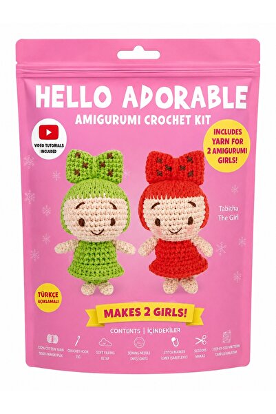 bakgelal Hello Adorable Amigurumi Kız Bebek Yapım Kiti – 2'li BFF Kendin Yap ...