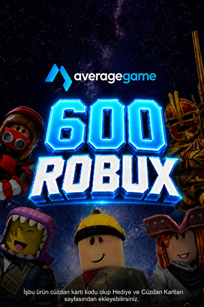 average 6 USD Robux Cüzdan Kodu - 600 Robux