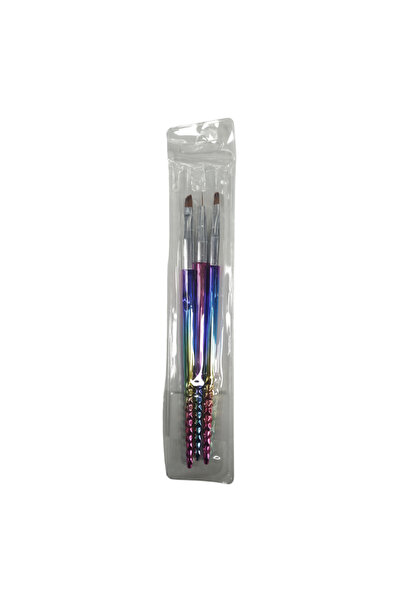 Tradesor Σετ πινέλα μανικιούρ Nail Art - B105 - 3pcs - 910457