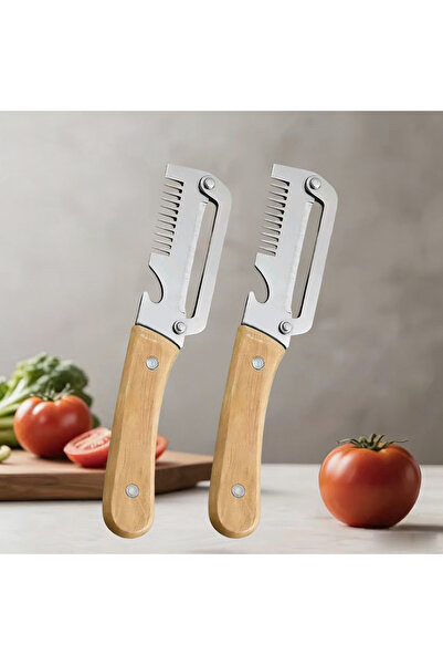 Choice9 2pcs-B Vegetable Peeler Stainless Steel Kitchen Peeler with Wooden/St...