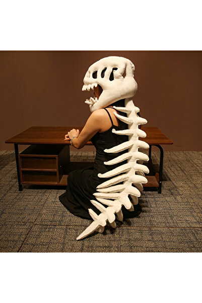 Choice 115cm White Dinosaur Skeleton Headgear Pillow - 4 Colors, Ideal for Pa...