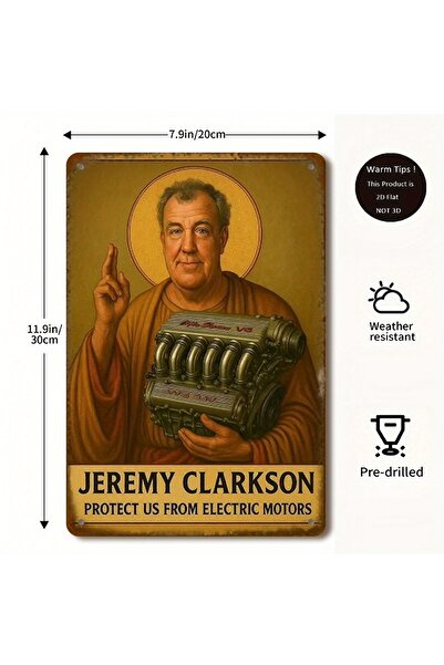 Choice 20x30cm 01 1pc Vintage Jeremy Clarkson Racing Car Iron Poster - Heavy-...