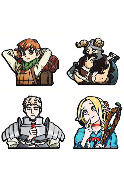Choice 4Pcs Brooches 4pcs Delicious in Dungeon Enamel Pins Set Marcille Laios...