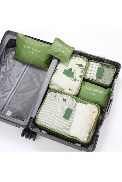 choice2 Green 6Pcs/Set Large Capacity Waterproof Travel Storage Bag Set with ...
