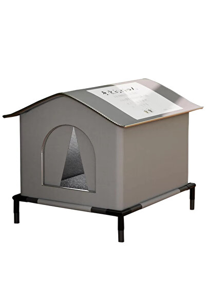 Choice GRAY Stray Cat Houses with Mat Waterproof Winter Warm Foldable Washabl...