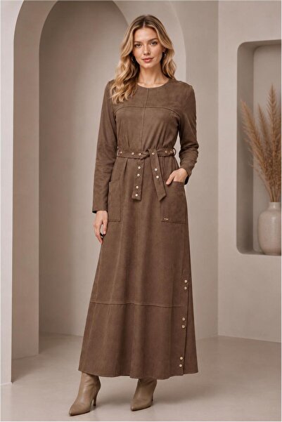 Alvina Belted Suede Dress 46143