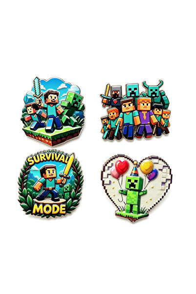 Choice Bandai 4pcs Brooches 4pcs Game Pixel Art Lapel Pins Set for Fans Kids ...