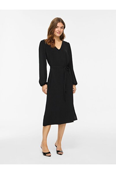 VILA Maxikleid VILOVIE Langärmeliges