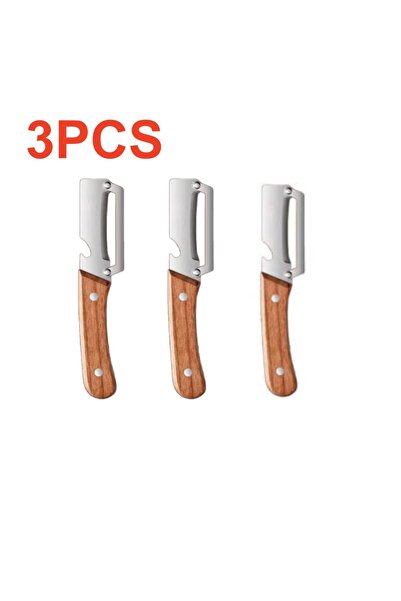 choice2 3PCS 1/5pcs Stainless Steel Peeler Wooden Handle For Peeling Slicing ...