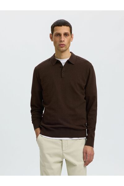 SELECTED Polo shirt Langärmeliger Strick