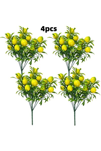 Choice 4pcs lemon 4pcs Artificial Yellow Lemon Plants for Home and Outdoor De...