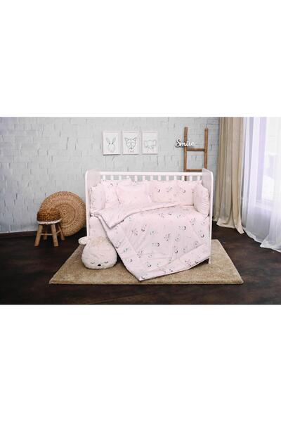LORELLİ Set lenjerie pat 7 piese, Lily, bumbac ranforce, Beige Bunnies