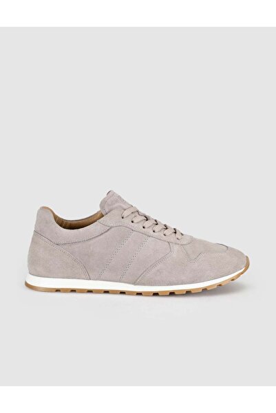 Cabani Gray Suede Genuine Leather Women's Sneaker