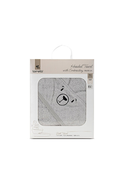 LORELLİ Prosop de baie cu gluga si broderie, 90 x 90 cm, 0 luni+, bumbac, Sof...