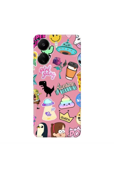 Other Xiaomi Redmi 13C Cartoon queen Pink Colored Silicone TPU Θήκη
