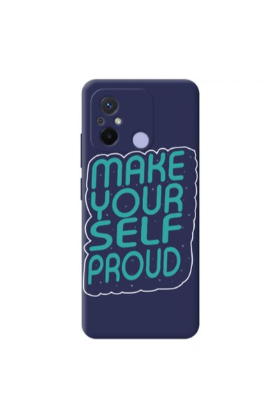 Other Xiaomi Redmi 12C Make Your Self Proud Dark blue Colored Silicone TPU Θήκη
