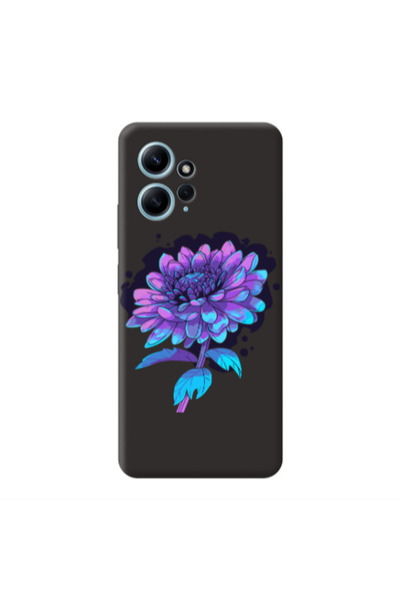 Other Xiaomi Redmi Note 12 4G Witch flower Black Colored Silicone TPU Θήκη