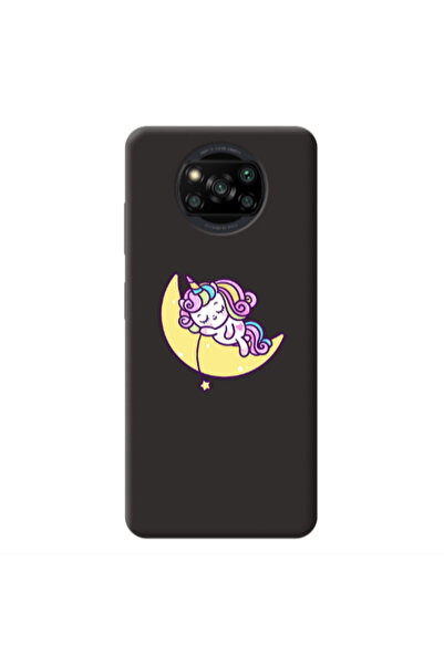 Other Xiaomi Poco X3 /X3 Pro Sleeping horse Black Colored Silicone TPU Θήκη