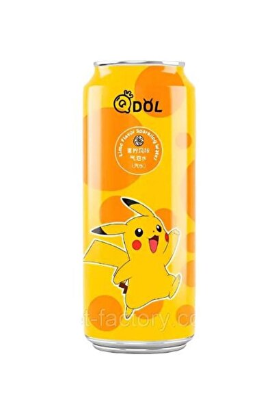 QDOL Pokémon Lime Flavoured Sparkling Drink (Pikachu Can) 500ml