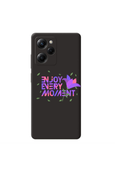 Other Xiaomi Poco X5 Pro Enjoy Every Moment Black Colored Silicone TPU Θήκη