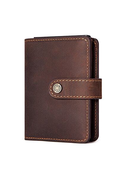choice2 coffee HUMERPAUL Crazy Horse Leather Mens Wallet with RFID Blocking C...