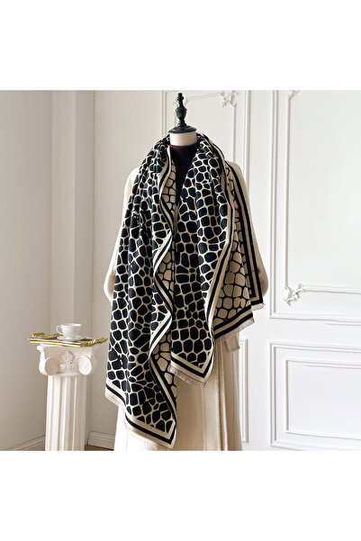 Choice black 2025 New Design Winter Cashmere Scarf Women Elegant Warm Pashmin...