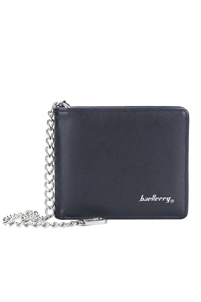 Choice black Baellerry Men's Pu Wallet with Detachable Chain, Multi - Card Sl...