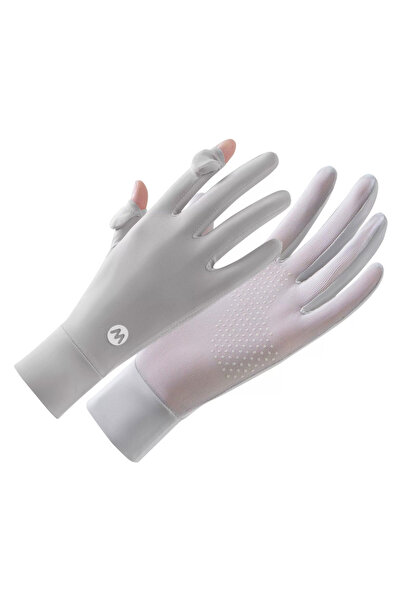 Choice3 One Size Gray Women UV Sun Protection Gloves Breathable Touchscreen S...