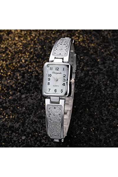 Choice1 ساعات يد نسائية مستطيلة الشكل بدون فضة، ساعات يد فاخرة بتصميم ريترو ل...