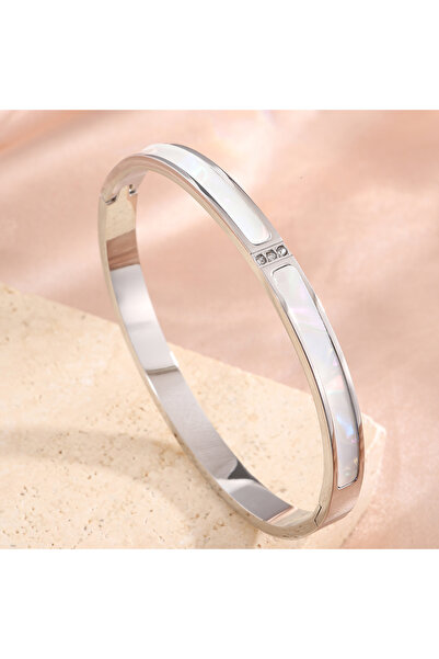 Choice6 Sliver Color 021 ZAKOL 5/1pcs Stainless Steel Bracelet With Shiny Zir...