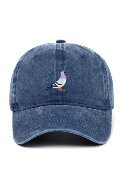 Choice3 Navy Blue Baseball cap suitable for all seasons, pigeon embroidery pa...