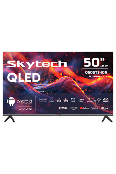 Skytech Q50ST3405 4K Ultra HD 50 127 Ekran Uydu Alıcılı Smart QLED TV