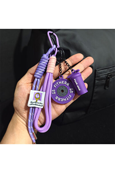 Choice12 b-purple Fitness Keychain for Gym Lovers Premium Gift Sports Enthusi...