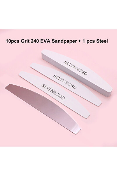 Choice 10pcs Grit240 Professional Nail Sandpaper Care Tools with Replaceable ...