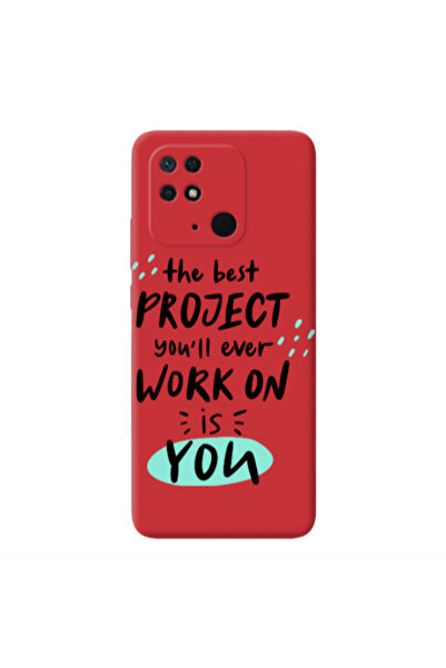 Other Xiaomi Redmi 10C The Best Project Red Colored Silicone TPU Θήκη