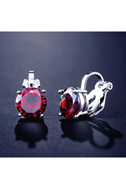 Choice5 C Trendy Round Cubic Zirconia Copper Clip Earrings For Women Gold Col...
