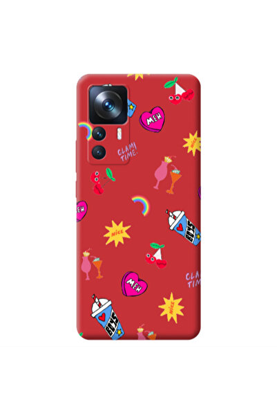 Other Xiaomi Mi 12T glam time Red Colored Silicone TPU Θήκη